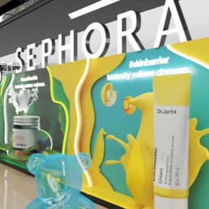 White Tiger Walks Inside the Mall in a fake-out-of-home ad of Sephora