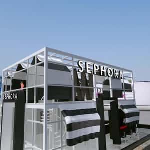 Booth Transforms at Open Space in a fake-out-of-home ad of Sephora
