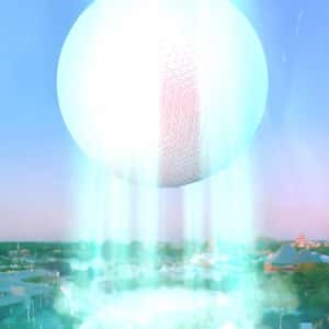 Sphere Seized by Extraterrestrial in a fake-out-of-home ad of Walt Disney World
