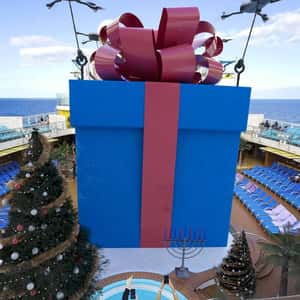 Sandcastle Unboxing at Ship in a fake-out-of-home ad of Carnival Cruise