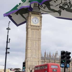 Towel Wraps Big Ben in a fake-out-of-home ad of Christy