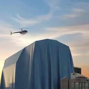 Blue Cloth Unveils Modernized Building in a fake-out-of-home ad of Arab Bank