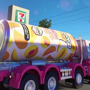 Soda Tanker Refills Convenience Store in a fake-out-of-home ad of 7-Eleven