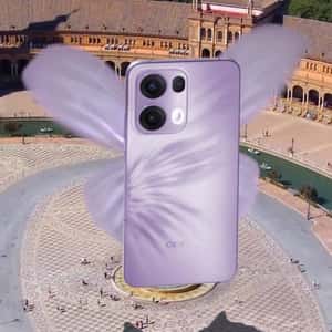 Smartphone Flies with Butterfly Wings in a fake-out-of-home ad of OPPO