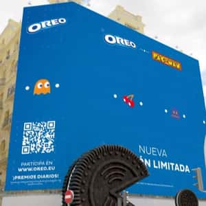  PAC-MAN cCookie Chases Cookies in a fake-out-of-home ad of Oreo