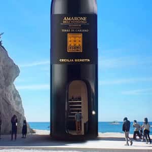 Wine Bottle Wine Shop in a fake-out-of-home ad of Pasqua
