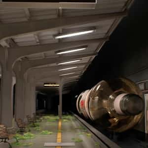 Wine Bottles Arrive at Train Station in a fake-out-of-home ad of Pasqua