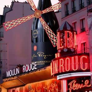Wine Bottle Windmill at Cabaret in a fake-out-of-home ad of Pasqua
