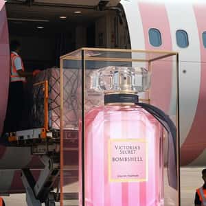 Perfume Arrival at Airport in a fake-out-of-home ad of Victoria's Secret