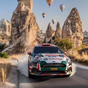 Car Assembles on Suburban Street in a fake-out-of-home ad of Castrol