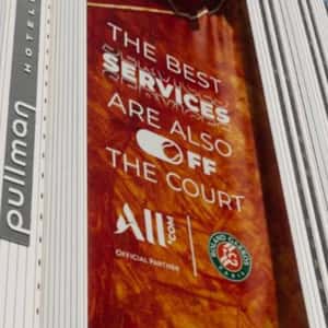 Hotel Releases Tennis Balls in a fake-out-of-home ad of ALL Accor