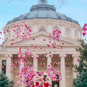 Spring Flowers Bloom at Concert Hall in a fake-out-of-home ad of Sephora