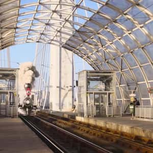 Train Drops Gifts at Station in a fake-out-of-home ad of Sephora