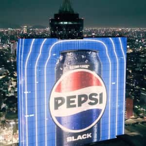 Digital Screen at Mexico World Trade Center in a fake-out-of-home ad of Pepsi