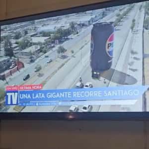 Giant Soda Can in News Headline in a fake-out-of-home ad of Pepsi