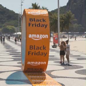 Packing Tape Rolls at Promenade in a fake-out-of-home ad of Amazon