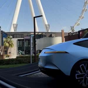 Car Making 360 Degree Loop in a fake-out-of-home ad of AVATR
