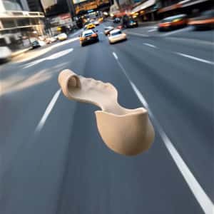 Sandal Travels Across the City in a fake-out-of-home ad of Balenciaga