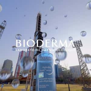 Serum Shuttle Releases Bubble Liquid in a fake-out-of-home ad of Bioderma