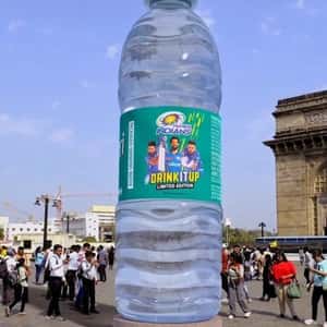 Bottled Water Emerges at Landmark in a fake-out-of-home ad of Bisleri