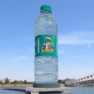 Bottled Water Monument Unveiled on River in a fake-out-of-home of Bisleri