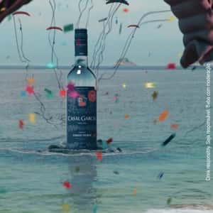 Wine Paragliders Fly Above the Bay in a fake-out-of-home ad of Casal Garcia