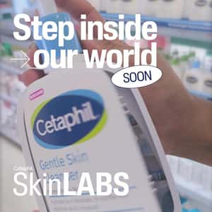Cleanser Bottle Turned into Miniature Lab in a fake-out-of-home ad of Cetaphil