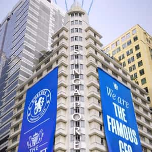 Airshow Unleashes Team Color in a fake-out-of-home ad of Chelsea FC