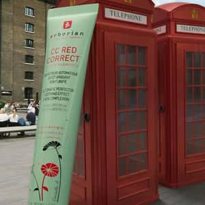 Cream Tube Topples Telephone Box in a fake-out-of-home ad of Erborian