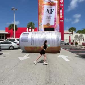 Towering Cooler Releases Cocktail Cans in a fake-out-of-home ad of Free AF