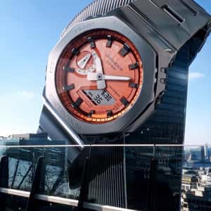 Skyscraper Wearing a Watch in a fake-out-of-home ad of G-SHOCK