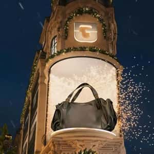 Building Facade Reveals Handbag in a fake-out-of-home ad of Gerard Darel
