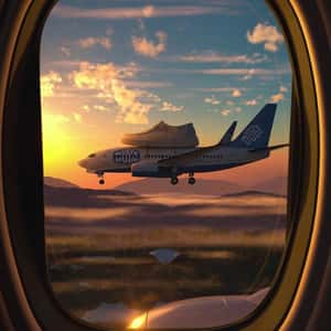 Sneaker Rides on Plane in a fake-out-of-home ad of Hey Dude