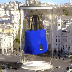 Tote Bag Rises on the Roundabout in a fake-out-of-home ad of Karl Lagerfeld