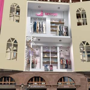 Boutique like Wardrobe on Facade in a fake-out-of-home ad of Kenguru