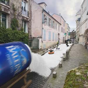 Salt Turned Street into Ski Park in a fake-out-of-home ad of La Baleine