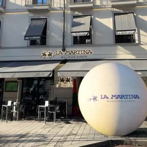 Polo Ball Rolls in Milan Landmarks in a fake-out-of-home ad of La Martina