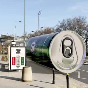 Energy Drink Bus in a fake-out-of-home ad of Legia Warszawa