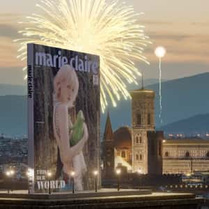 Magazines Installed at Square in a fake-out-of-home ad of Marie Claire