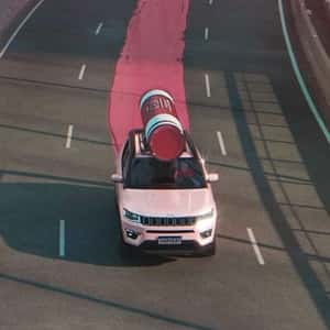Lipstick Paints the City Pink in a fake-out-of-home ad of Mary Kay