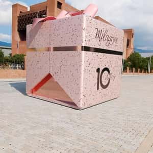 Gift Box Unveils Beauty Products in a fake-out-of-home ad of Milagros
