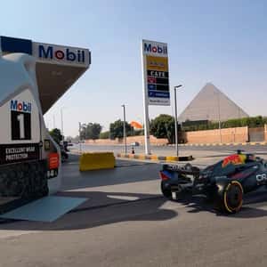 Cars Transform into F1 Racers in a fake-out-of-home ad of Mobil
