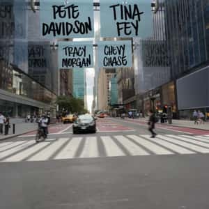 Name Banners Hang on Buildings in a fake-out-of-home ad of Saturday Night Live
