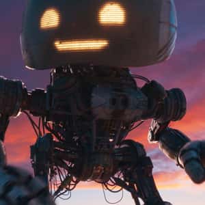 Sphere LED Turns into Robot in a fake-out-of-home ad of Netflix