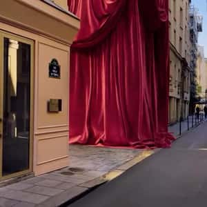 Red Cloth Reveals Perfume Boutique in a fake-out-of-home ad of Kilian Paris