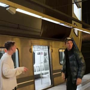 Subway Train Flips in a fake-out-of-home ad of Samsung