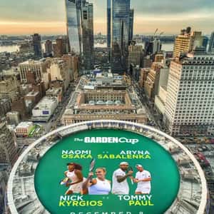 Tennis Balls Bounce on Arena Rooftop in a fake-out-of-home ad of Madison Square Garden