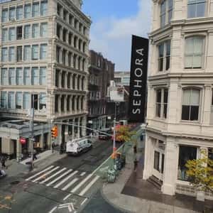 Truck Loaded with Cherries and Cosmetics in a fake-out-of-home ad of Sephora