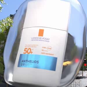 Serum Polishes the Pavement in a fake-out-of-home ad of La Roche-Posay