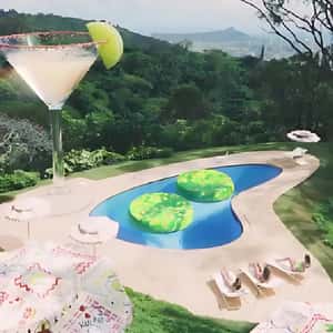 Giant Lime Cocktail Drink in fake-out-of-home ad of Kulani Kinis
